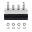600A RV Yacht Copper Bolt 4 Stud Busbar Terminal Red+Black - 4