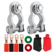 M8 RV Yacht Battery Zinc Alloy Terminal Clip, 2x3/8 inch Specification - 1