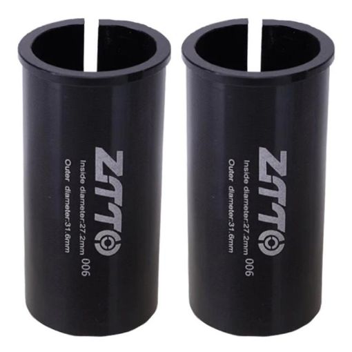 ZTTO Bicycle Seat Post Conversion Sleeve 27.2-31.6mm 2pcs (Black) - 1