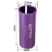 ZTTO Bicycle Seat Post Conversion Sleeve 27.2-30mm 2pcs Purple Reducer - 2