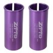 ZTTO Bicycle Seat Post Conversion Sleeve 28.6-31.8mm 2pcs Purple - 1