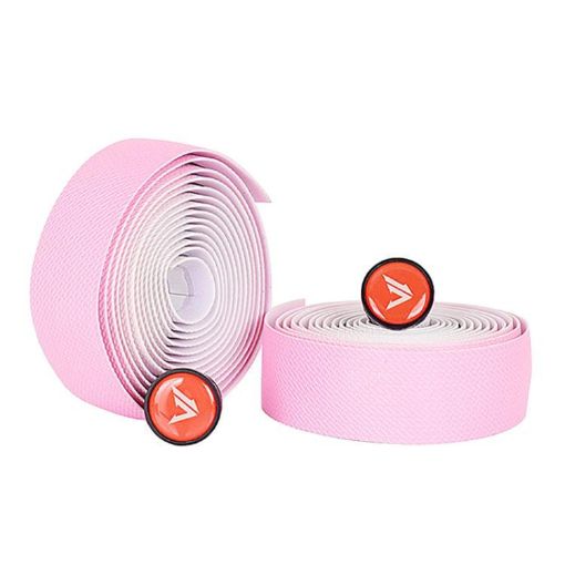 FMFXTRA F258 Road Bike Handlebar Tape - Anti-Slip, Breathable, White Pink - 1