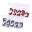 HENGJIA FH013 50pcs Outdoor Fishing Cranked Stripers Hook Set - Black - 2