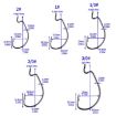 HENGJIA FH013 50pcs Outdoor Fishing Cranked Stripers Hook Set - Black - 3