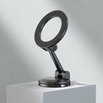Magnetic Folding Car Phone Holder - Black | Mobile Navigation Stand - 1