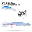 PROBEROS DW627 Large Minnow Lure, Style C, 22.5cm/75g Bionic Bait - 6