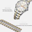 SKMEI Women's Quartz Watch, Silver Case, Gray Dial, Diamond, Waterproof - 8