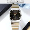 SKMEI 9361 Gold Steel Strap Square Quartz Watch - Business Casual - 5