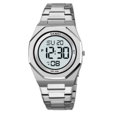SKMEI 2479 Men's Silver Chronograph Electronic Watch - Business Casual - 1
