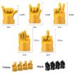 4pcs Car Gesture Valve Tire Caps - Black Rock Decorative Set - 2