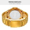 SKMEI 2399 Men's Quartz Watch - Black Gold Steel Band, Business Casual - 6