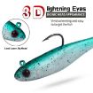 PROBEROS DW6092N6B 5pcs T-Tail Lua Soft Lure Single Hook Bait Set - 6