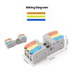 3 In 3 Out Terminal Block Push-type Junction Box 5pcs (KV232-3PC) - 5