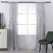 Lake Blue Sequin Embroidered Curtains 120x300cm for Weddings & Parties - 7