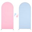 Arch Fabric Cover 150x65cm U Shape Spandex Stretch for Events (Pink+Blue) - 1