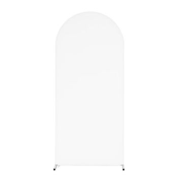 White 180x80cm Arch Fabric Cover U Shape Spandex Stretch Cloth for Events - 1