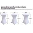 Green Stretch Polyester Cocktail Bar Table Cover - 70x110cm for Weddings - 3