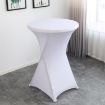 Champagne Stretch Polyester Cocktail Bar Table Cover 80x110cm - 2