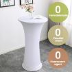 Black Elastic Spandex Table Cover for Hotel Wedding, 60cm Round - 4