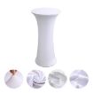 White Elastic Spandex Table Cover for Hotel Wedding, 80cm Round - 1