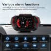P24 Car HUD Head-up Display OBD+GPS Speedometer Slope Meter - 9