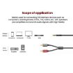 VEGGIEG 3.5mm to 2RCA Audio Cable 1m for Phone & Computer Speaker - 6