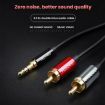 VEGGIEG 3.5mm to 2RCA Audio Cable 1m for Phone & Computer Speaker - 8