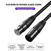VEGGIEG 2m Male to Female XLR Stereo Microphone Cable - Black - 4