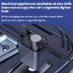 120W Retractable USB Car Charger with Cigarette Lighter - 8 Pin & Type-C - 5