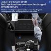 120W Retractable USB Car Charger with Cigarette Lighter - 8 Pin & Type-C - 9