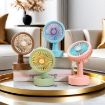 Green Deer Student USB Desktop Fan with Replaceable Animal Ears, Multi-Speed - 2
