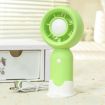 Rechargeable Handheld Fan with Phone Holder - Green Outdoor Camping Fan - 1