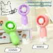 Rechargeable Handheld Fan with Phone Holder - Green Outdoor Camping Fan - 4