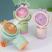 Light Blue Cartoon Rabbit USB Desktop & Handheld Fan, Adjustable Wind Direction - 4