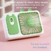 Pink Cartoon Kitten Camera Handheld Rechargeable Fan with Stand - 7