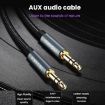 VegGieg 1m Braided 3.5mm Aux Audio Cable for Phone, Computer, Stereo - 9