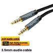 VegGieg 2m Braided 3.5mm Aux Cable for Phone, Computer, Stereo & More - 3