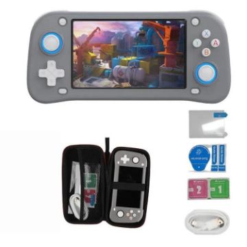 XF43 Retro Handheld Game Console 4.3" Screen 128G (Gray) - 1