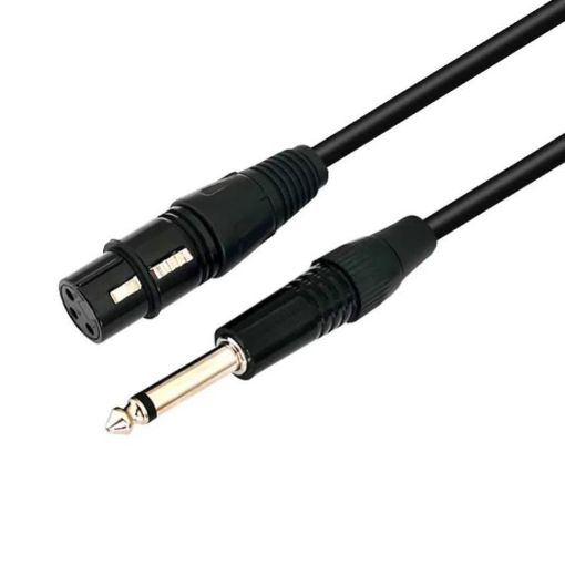 VEGGIEG 3Pin XLR Speaker Cable 0.5m, 6.5mm to XLR Female Audio - 1