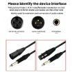 VEGGIEG 3Pin XLR Speaker Cable 1m - Balanced Audio Mic Cable 6.5mm to XLR - 4