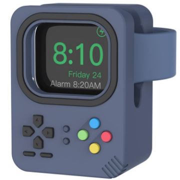 AhaStyle DD05 Blue Silicone Mini Charging Stand for Apple Watch - 1