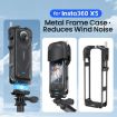 Insta360 X5 Metal Cage: Wind Noise Reduction & Shockproof Mount (Black) - 2