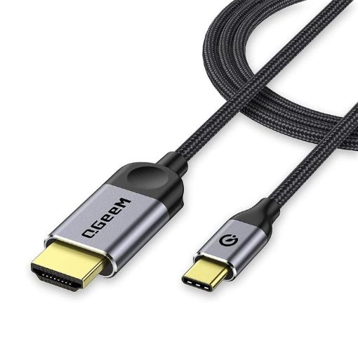 QGeeM USB-C to HDMI Cable 4K 30Hz, 1.2m for Screen Mirroring & Display - 1