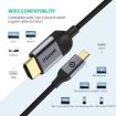QGeeM 3m USB-C to HDMI Cable 4K 30Hz for Screen Mirroring & Display - 3