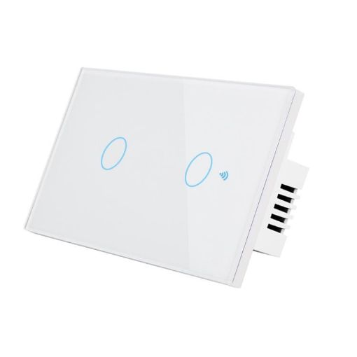US Gauge Graffiti Smart WIFI Fire Switch, 2-Gang, Model 120, White - 1
