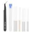 3D Printer Nozzle Cleaning Kit - 12 in 1 MK8 0.4mm Stainless Steel Needle - 1