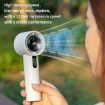 Bladeless Mini Handheld Fan - 100-Gear High Speed, Digital Display (Black) - 2