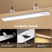 Rechargeable 40cm Motion Sensor Light Bar with Remote - Black Cabinet Lamp - 9