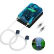 SOBO SB-348A 5W Double-hole Transparent Ultra-Quiet Aquarium Air Pump - 1
