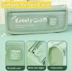 Large Capacity Black Pencil Case with Transparent Front Pocket Organizer - 4